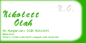 nikolett olah business card