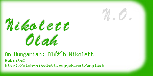 nikolett olah business card